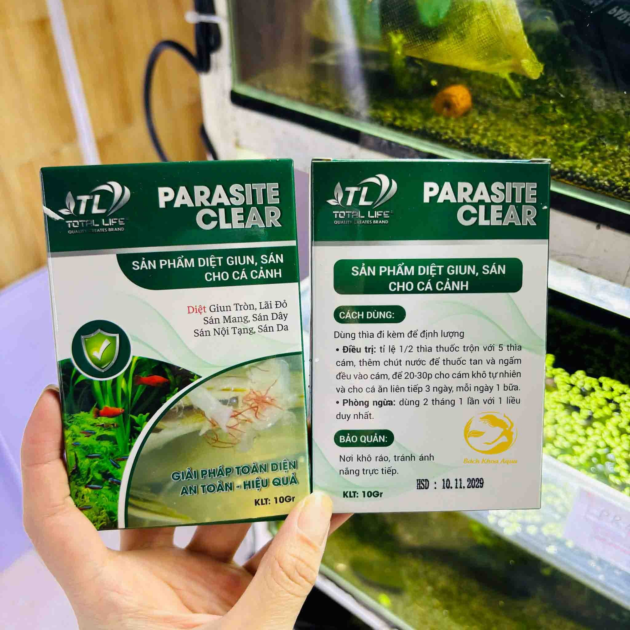 Diệt giun sán sổ giun cho cá Parasite Clear TL